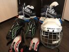 Хоккейные коньки шлем набор