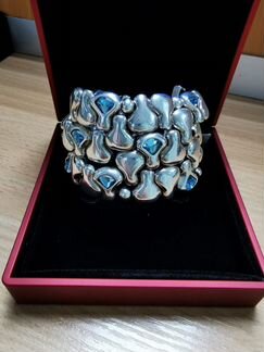 Браслет Ciklon с кристаллами Swarovski, серьги дли