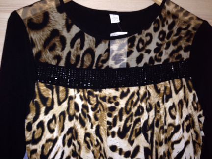 Платье с леопардовым принтом