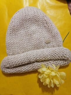 Шапка новая тёплая вязаная+перчатки