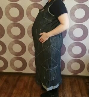 Джинсовый сарафан 54-56р