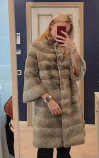 Шуба норковая бежевая