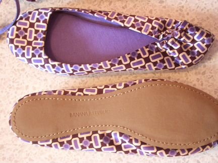 Балетки Banana Republic, новые, шелк100