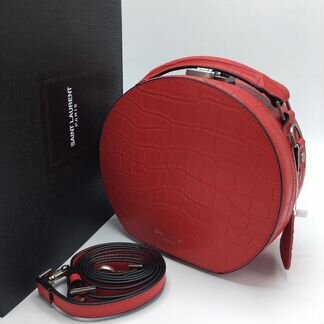 Новая женская сумка круглая кожа Saint Laurent