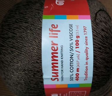 Пряжа. Нитки для вязания. 50 хлопок 50 вискоза