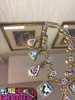 Браслет Микромозаика антиквариат подвески Рим Итал