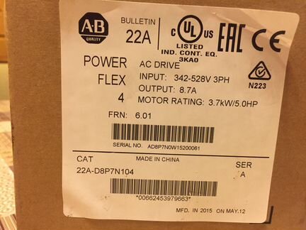 Преобразователь частоты power flex 4