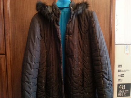 Куртка с капюшоном коричневого цвета ф. lion