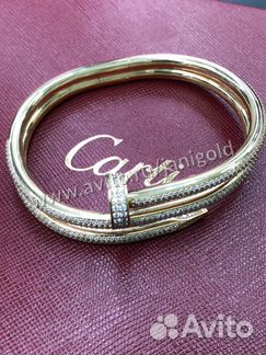 Золотой браслет Картье Гвоздь