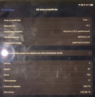 iPad Pro 10,5 Wi-Fi + Cellular 256 гб