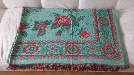 Покрывало Изумрудное с бахромой 130х195 СССР