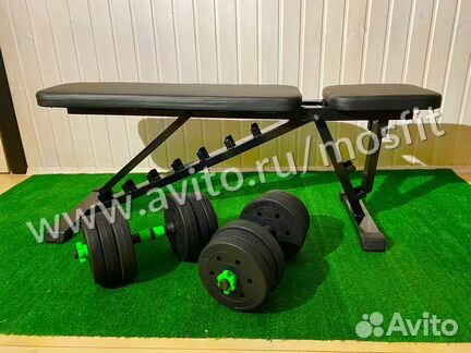 Скамья для жима + гантели