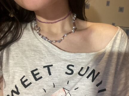 Ожерелье Чокер из бисера