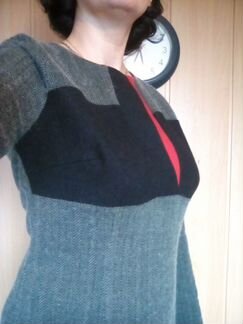 Платье тёплое с сумкой