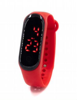 Электронные часы с силиконовым ремешком