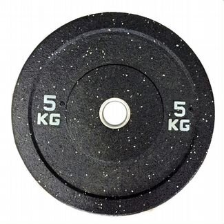 Диск Ф50 обрезиненный черный -5 кг с вкрапления