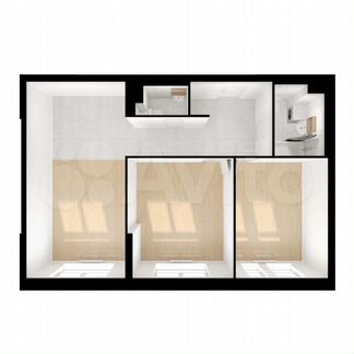2-к квартира, 65.1 м², 24/33 эт.