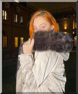 Парка с натуральным мехом