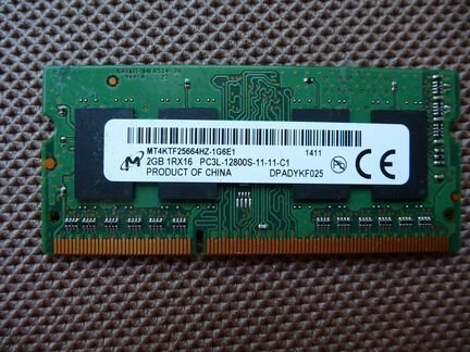 Micron 2GB MT4KTF25664HZ-1G6E1 2GB 1Rx16 PC3L-1280
