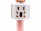 Микрофон-караоке V-6 Bluetooth с динамиком розовый