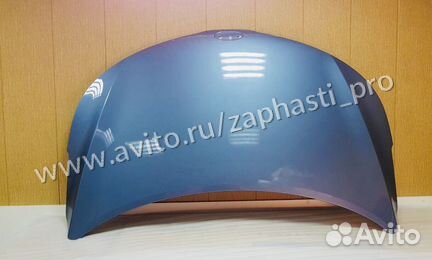 Капот Kia Rio голубой металлик