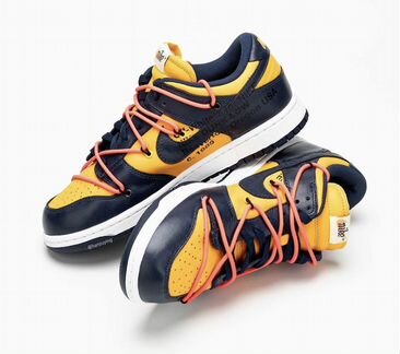 Nike Dunk Low Off-White University Gold, 6,5 US