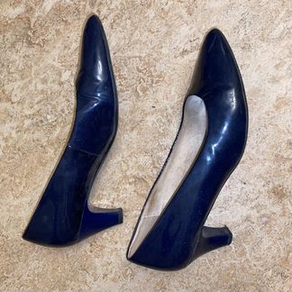 Туфли темно-синие натуральная кожа 40 размер