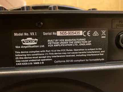 Гитарное усиление vox