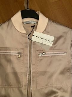 Костюм жакет-ветровка, юбка + карман на поясе, бле