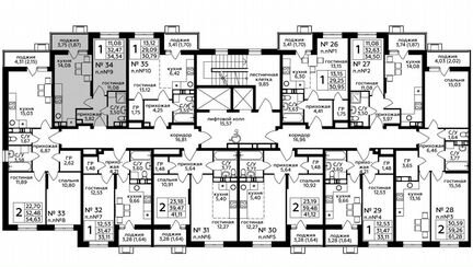 1-к квартира, 34.3 м², 4/17 эт.