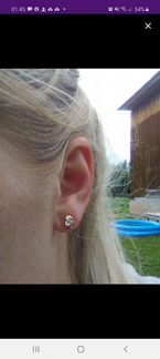 Золотые серьги гвоздики наше золото