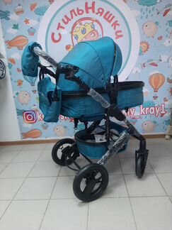 Коляска 2 в 1 с варежками и сумкой