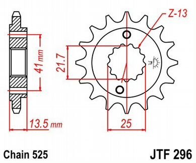 Комплект звёзд приводных JT hondaNV400Steed (NC26)